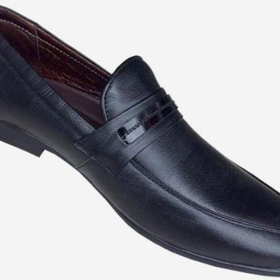 Giày tây nam Trường Hải đen da bò đen đế cao 2.5cm GT112