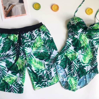 Set Đồ Bơi Nam Nữ Phối Màu