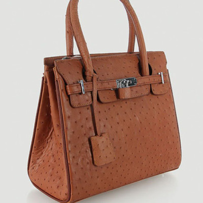 Túi xách da đà điểu Huy Hoàng cao cấp màu vàng bò HT6439