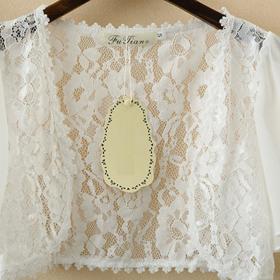 Áo khoác ren tà ngắn 06 C107