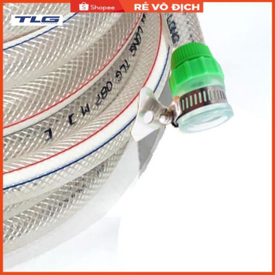 Bộ dây vòi xịt nước rửa xe, tưới cây . tăng áp 3 lần, loại 7m,10m 206318 đầu đồng, cút, nối PE
