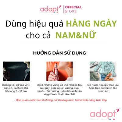 Nước hoa nữ chính hãng Adopt , bộ sưu tập nước hoa nữ my laddy Hương Thanh Nhã Dung Tích 30ml