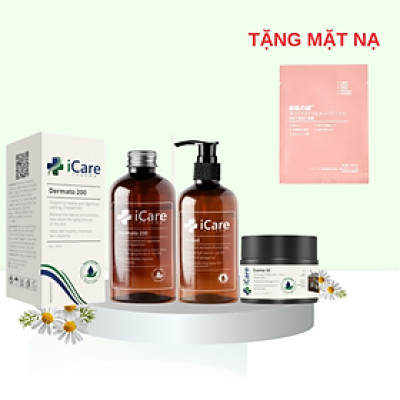Bộ Dầu Gội Antisol + Detmato 200 + Ezema 50 giúp làm sạch gàu, giảm ngứa , hết nấm da đầu, Tặng mặt nạ ngẫu nhiên