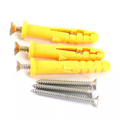 Set 10 Vít + Nở 6 Nhựa Giá Rẻ, Vít Sắt Kèm Nở Vàng 6, Nở Nhựa Đóng Tường, Phù Hợp Lỗ Khoan 6. Takyhome 5080_VIt_No_Re