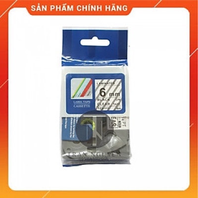 Nhãn In Brother Tz2-111 - Đen nền trong 6mm x 8m - Hàng nhập khẩu