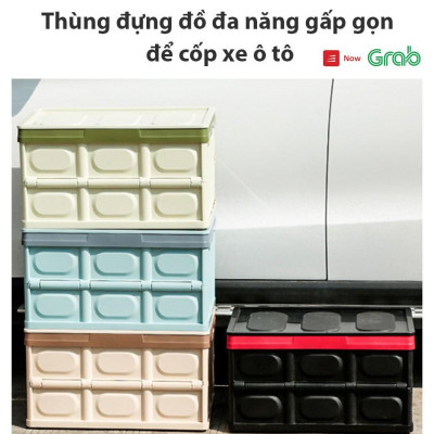 Thùng đựng đồ đa năng gấp gọn để cốp sau xe ô tô 55L -  Thùng đựng đồ cốp xe hơi, trong nhà gấp gọn tiện dụng