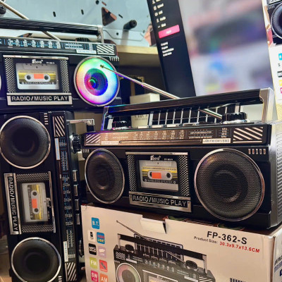 Đài FM Radio FP-362S 2 Loa kiêm loa bluetooth- Sạc Năng Lượng Mặt trời, Đài FM, AM, SW1-2, đài FM Hàng Chính Hãng