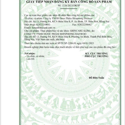 [Hộp 30 Viên] Viên uống Shincare Slim - Hỗ trợ giảm hấp thu chất béo, kiểm soát cân nặng, thon dáng - SHINPOONG PHARMA