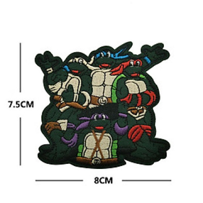 Patch_velcro miếng dán Ninja Rùa_chiến thuật