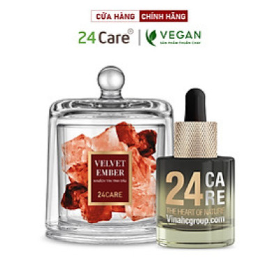 Bộ Khuếch Tán Đá Phong Thủy 24Care – Thơm Lâu 1000 Giờ, Tinh Dầu Trang Trí Nhà Cửa