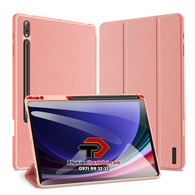 Bao da dành cho Samsung Galaxy Tab S10+ Plus, S10 Ultra, S9, S9 FE, Tab S9+ Plus, Tab S9 Ultra chính hãng Dux Ducis Domo có ngăn đựng bút, chống sốc - Hàng chính hãng 