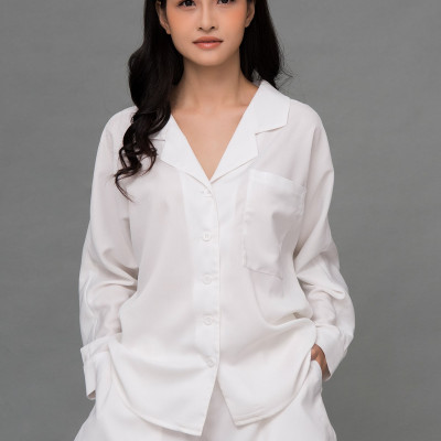 Áo Sơ Mi Nữ Lụa Xô Hàn Thời Trang Cổ Vest Maxivic, La Mộc - LM62174