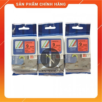 [Combo 3 hộp] Nhãn In Brother Tz2-421 - Đen nền đỏ 12mm x 8m - Hàng nhập khẩu