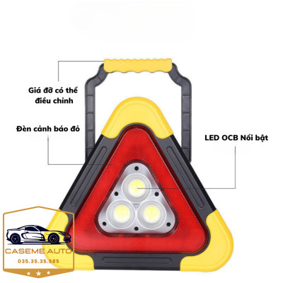 Biển Tam Giác cảnh Báo Nguy Hiểm Phản Quang Cho Ô Tô, Biển Báo Có Đèn Led Với Nhiều Chế Độ Sáng - Hàng Nhập Khẩu