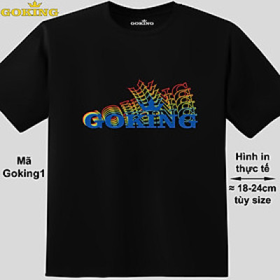 Lục sắc, mã Goking1. Áo thun hàng hiệu cao cấp cho nam nữ, form unisex. Áo phông cho teen và trung niên, thời trang hiện đại.