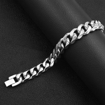 Lắc tay nam titan lặc đơn kiểu vác cạnh inox cao cấp rẻ đẹp khóa bộ cao cấp trangsucpt 13mm PTLTNA13