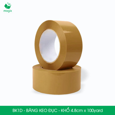 BK1D - Băng Keo Đục - 4.8cm - Block 6 cuộn/kg - 1 cuộn băng dính đục đóng thùng hộp carton