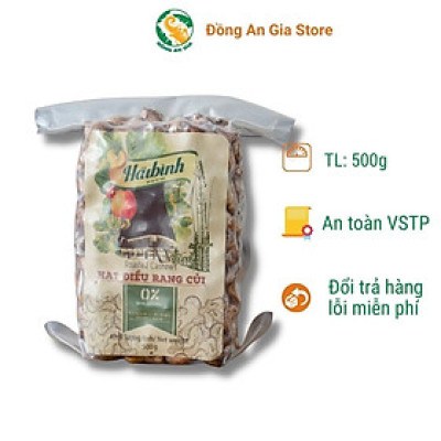 Hạt điều rang củi gói hút chân không Hải Bình 500g