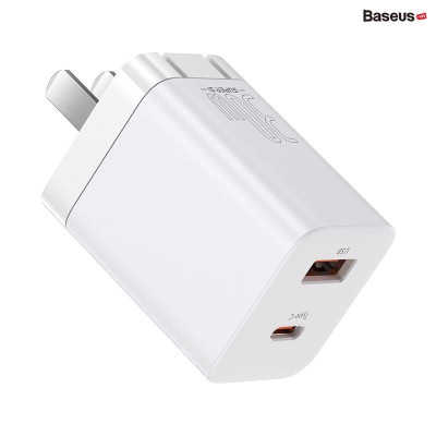 Củ sạc nhanh Baseus Super Si Pro 30W Quick Charger 1C+ 1U CCSUPP - Hàng chính hãng