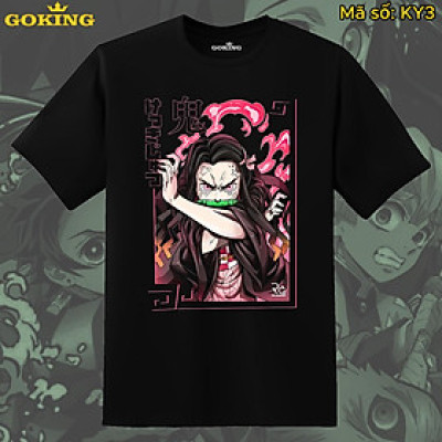 Áo thun nữ in hình Nezuko Kimetsu No Yaiba, mã KY3. Áo phông Thanh Gươm Diệt Quỷ Demon Slayer