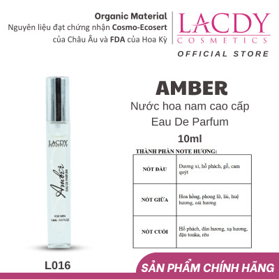Nước hoa Nam hương hổ phách Amber L016 (10ml)