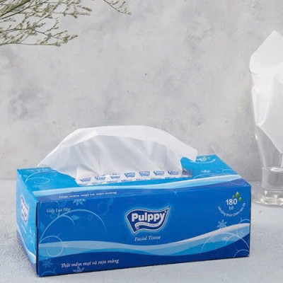 Khăn Giấy Hộp Giấy Rút Pulppy 2 Lớp Mềm Mịn Siêu Dai 180 Tờ 2 Lớp