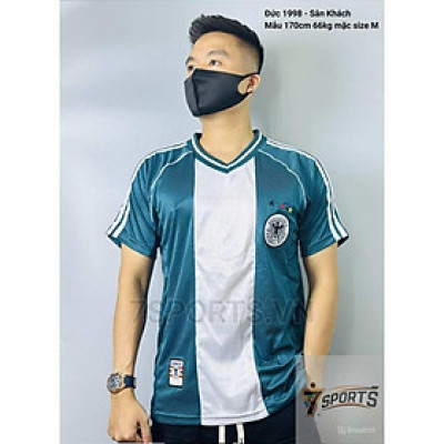 Áo Bóng Đá Retro Tuyển Đức 1998 - Sân Khách bản cao cấp vải Cotton Polyester