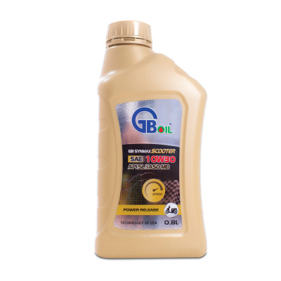 DẦU NHỚT XE MÁY (4T)  BÌNH 0.8- GB SynMax Scooter, SAE 10W30, API-SL, JASO MB