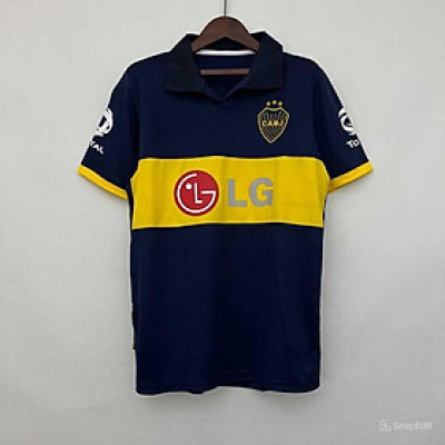 Áo Bóng Đá Retro Boca Juniors 2009 - Sân Nhà bản cao cấp vải Cotton Polyester