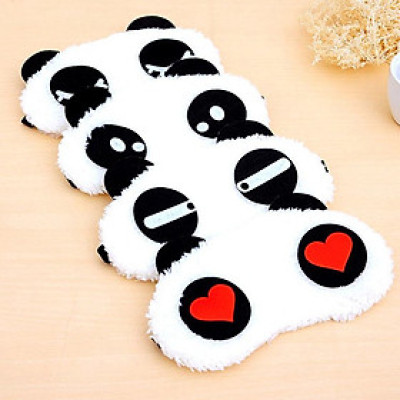 Tấm Bịt Mắt Ngủ Hình Gấu Panda Dễ Thương, Chất Liệu Bông Mềm Mại Dây Thun Co Giãn Tốt - Miếng bịt mắt ngủ cho văn phòng, du lịch