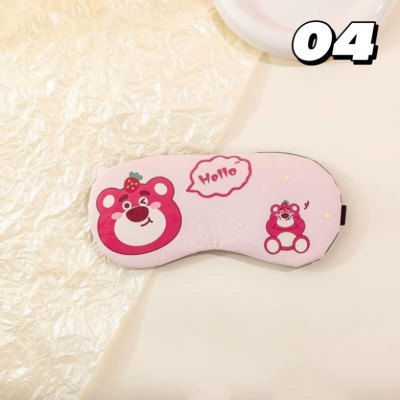 Bịt mắt ngủ họa tiết Gấu Dâu dễ thương cute kèm Gel Massage - HENRYSA