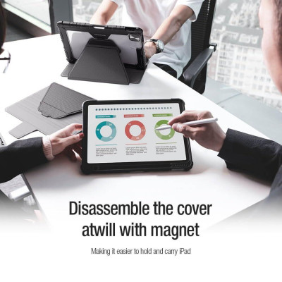 Bao da cho Pad Gen 10 2022 10.9 inch kèm kệ xoay 360 Nillkin Bumper SnapSafe Magnetic - Hàng chính hãng