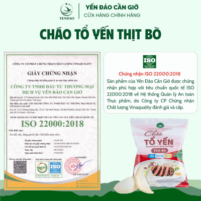Yến Đảo - Thùng 30 Gói Cháo Yến Thịt Bò Thơm Ngon Tiện Dụng Giàu Dinh Dưỡng Cho Mọi Nhà