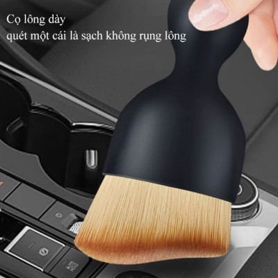 Chổi quét bụi vệ sinh nội thất xe oto làm sạch khe hở điều hòa xe hơi lông mềm mịn, bàn chải cọ mini lau sạch ôtô, máy tính