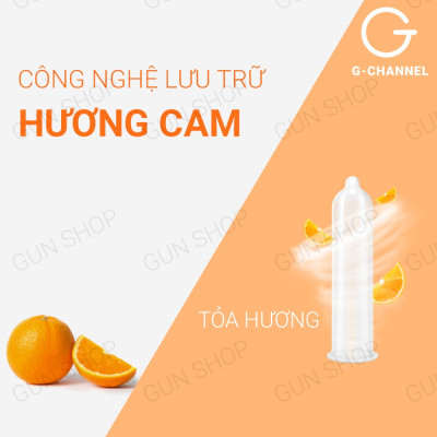 [Hộp 4 cái] Bao cao su Nakanishi - Siêu mỏng 0.03mm - Hương cam