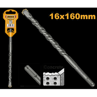 [CHÍNH HÃNG] Mũi khoan bê tông đuôi gài 16x160mm  DBH1211601 INGCO