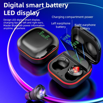 CINCATDY Tai Nghe Bluetooth Earbuds Gaming Headset True Wireless Headphone Dock Sạc có Led Báo Pin Kép S190