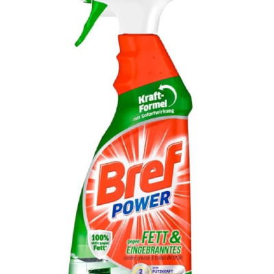Bình Xịt Tẩy Rửa Đa Năng Bref Power 750ml, nhập khẩu Đức- Tẩy dầu mỡ, Tẩy Bếp, Thiết Bị Nhà Bếp, Nhà tắm, Inox, hiệu quả lên đến 99.9%.