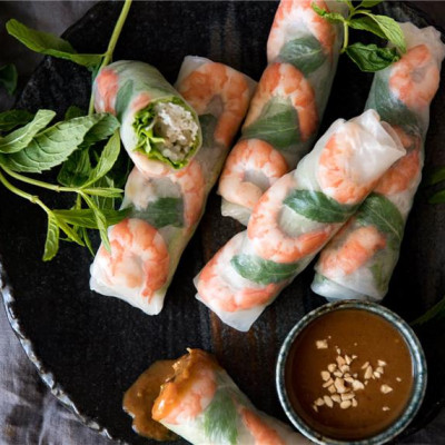 [Combo tiết kiệm] Bánh tráng gỏi cuốn Shammi vuông size 22cm túi 400g + Bún tươi Shammi túi 400g