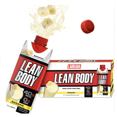 Labrada Lean Body RTD, Thùng 12 Chai (500ml/Chai) Sữa Thay Thế Bữa Ăn Uống Liền