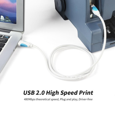  Cáp máy in VENTION USB2.0 Male to Male 10m / 32.8ft cho HP / Canon / Epson (Đen) - Đen - 10m