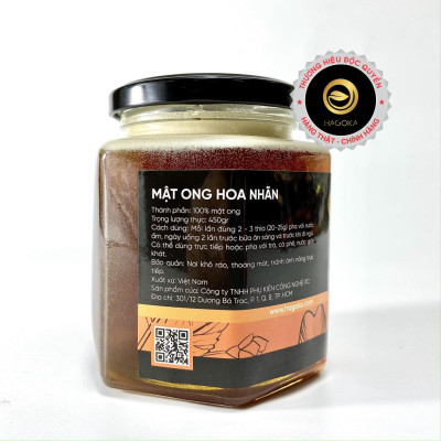 Mật ong hoa nhãn nguyên chất loại 450g lọ thủy tinh