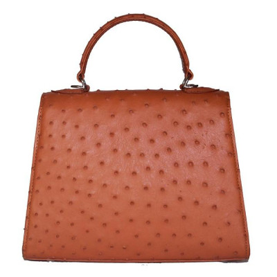 Túi hộp đeo chéo nữ Huy Hoàng da đà điểu màu vàng bò HC6459