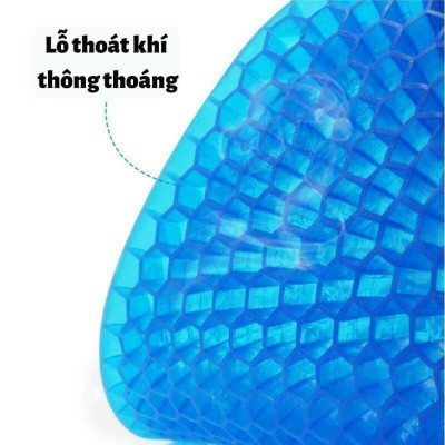 Đệm ngồi 3D Silicon cao cấp , Đệm ngồi 3D Silicon cao cấp thoáng khí chống đau mỏi , Đệm ngồi lót ghế ô tô cao su thoáng khí hỗ trợ tuần hoàn máu - Vỏ chống trượt - Cấu trúc tổ ong thông minh