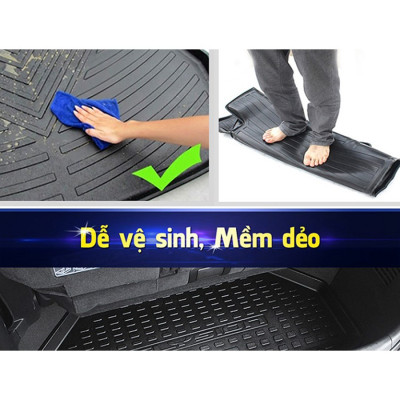 Lót cốp nhựa dẻo xe Ford Territory 2022 2023, nhựa dẻo, đàn hồi chống nước hiệu quả, không mùi cao cấp