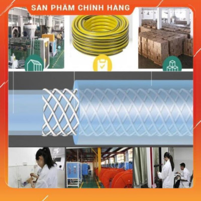 Vòi Xịt️Evoucher Bộ dây vòi xịt nước rửa xe, tưới cây , tăng áp 3 lần, loại 20m 206701-2 đầu đồng, cút đồng