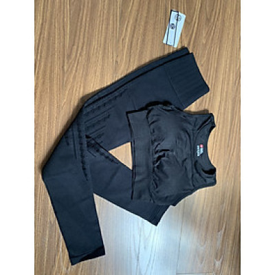 Set Bộ Quần Áo Tập Thể  Thao Nữ Gồm Quần Dài Và Áo Bra