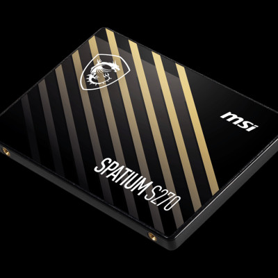 Ổ cứng SSD MSI SPATIUM S270 | Kết nối SATA III | 2.5 Inch | Read 500MB/s - Write 450MB/s | Bảo hành 3 năm | Hàng Chính Hãng