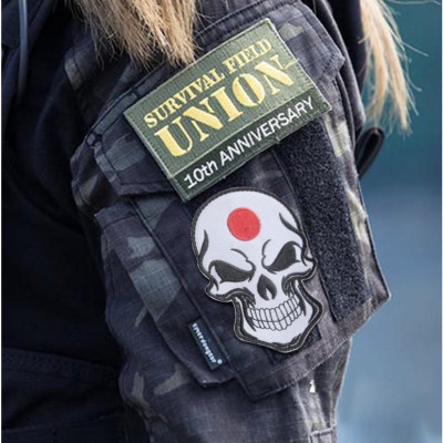 Patch vải đầu lâu_quốc kỳ các nước dán quần áo_ba lô