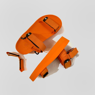 Giày Sandal Nữ The Bily 03W Quai Ngang - Màu Cam BL03WC 